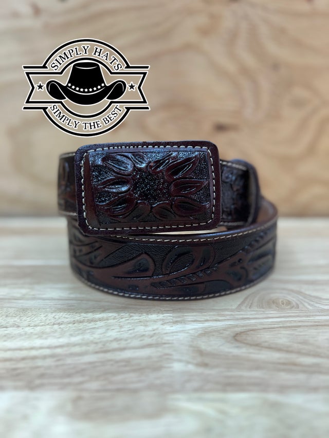 2 Western Belts Tooled Silver Hearts Embossed Leather Black and Brown
Vintage s-l400.jpg main image 4